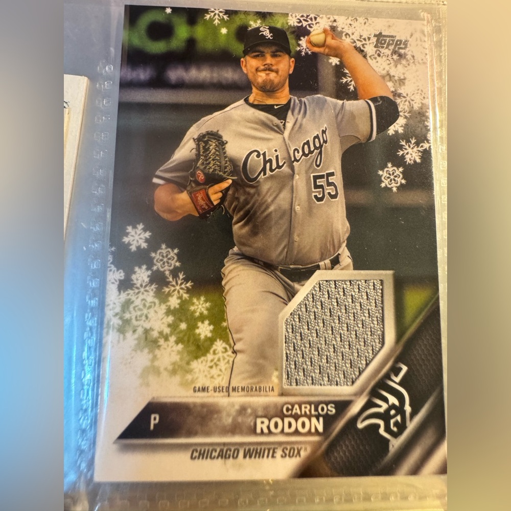 2016 TOPPS WALMART HOLIDAY SNOWFLAKE RELICS #RCR CARLOS RODON
